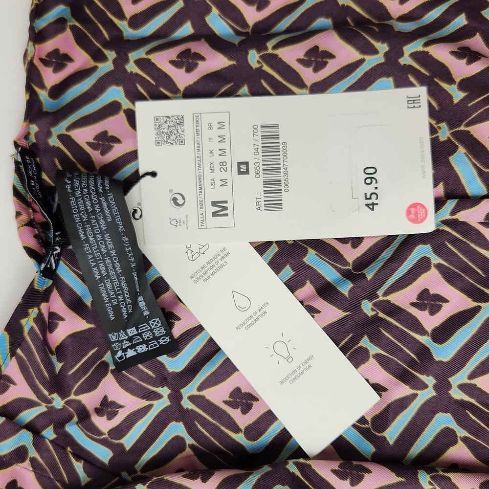 Zara Silky Shawl Cape Poncho Cover Up Vacation Beach - Picture 13 of 14